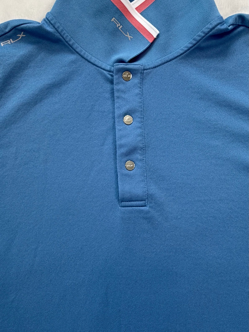 Ralph Lauren RLX Blue Polo Shirt Tailored Fit Womens Small Performance Golf - Picture 4 of 9